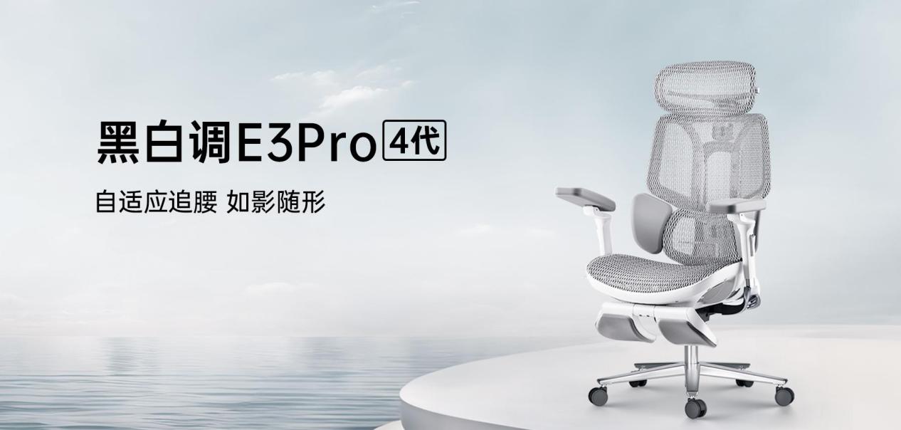 列人体工学椅搭载人体工学撑腰新技术j9九游会入口黑白调E3 4代系(图3)